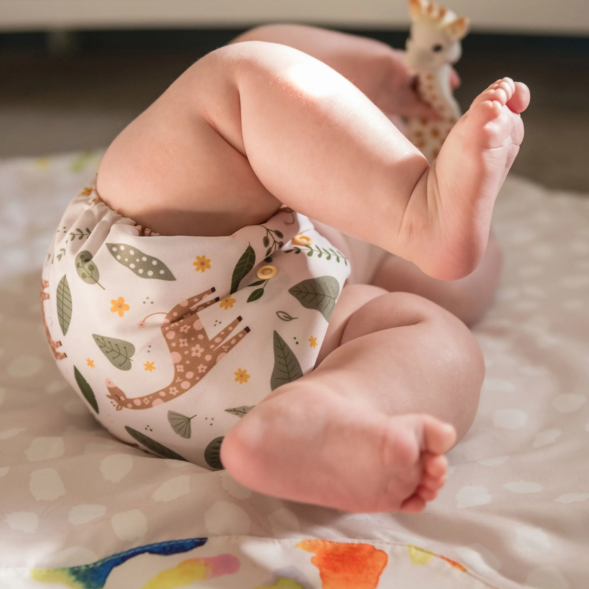 Animals and Insects: Essentials Pocket Cloth Diaper with Athletic Wicking Jersey, Grows with your Baby - Image 50