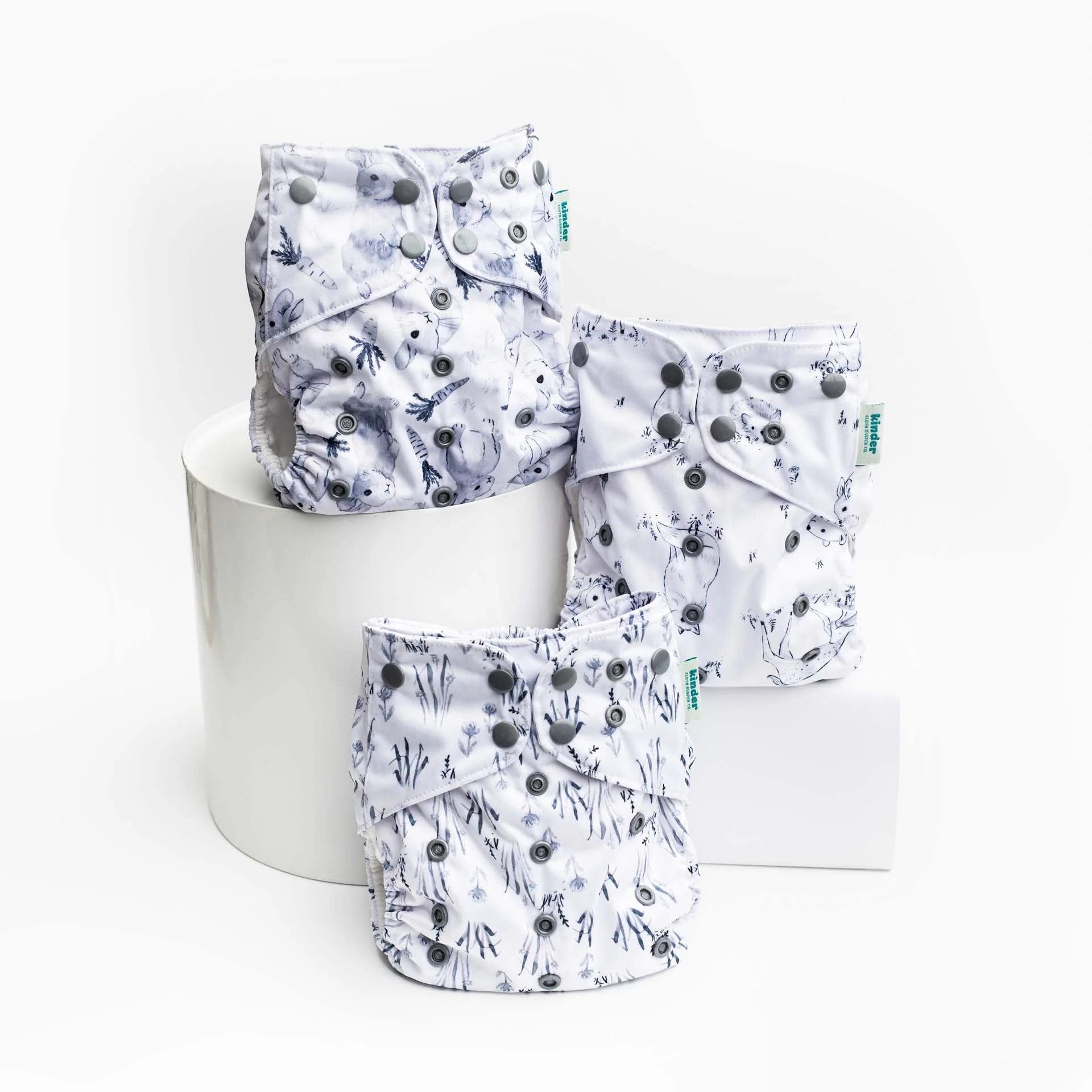 Floral: Essentials Pocket Cloth Diaper with Athletic Wicking Jersey, Grows with your Baby - Image 15