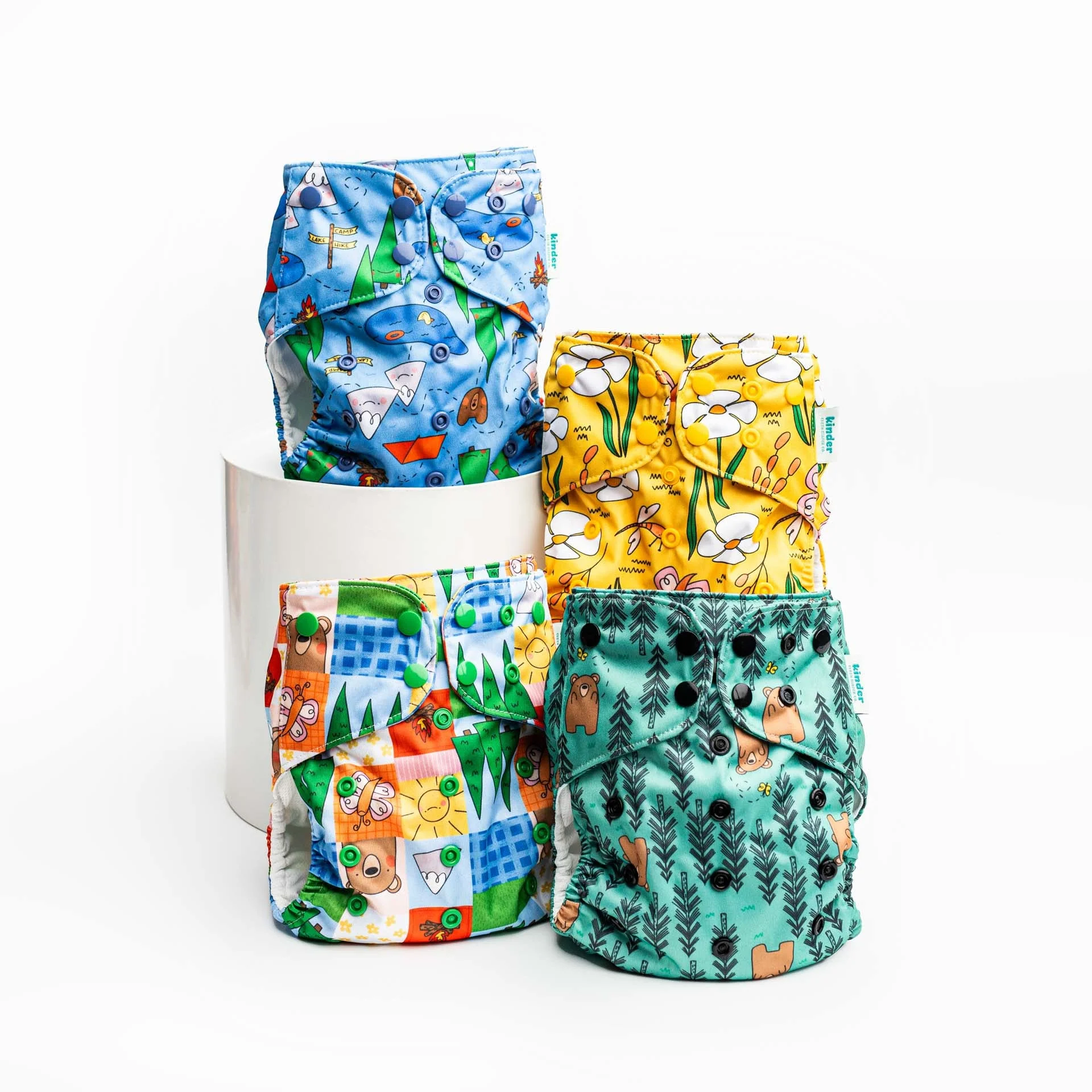 Floral: Essentials Pocket Cloth Diaper with Athletic Wicking Jersey, Grows with your Baby - Image 43