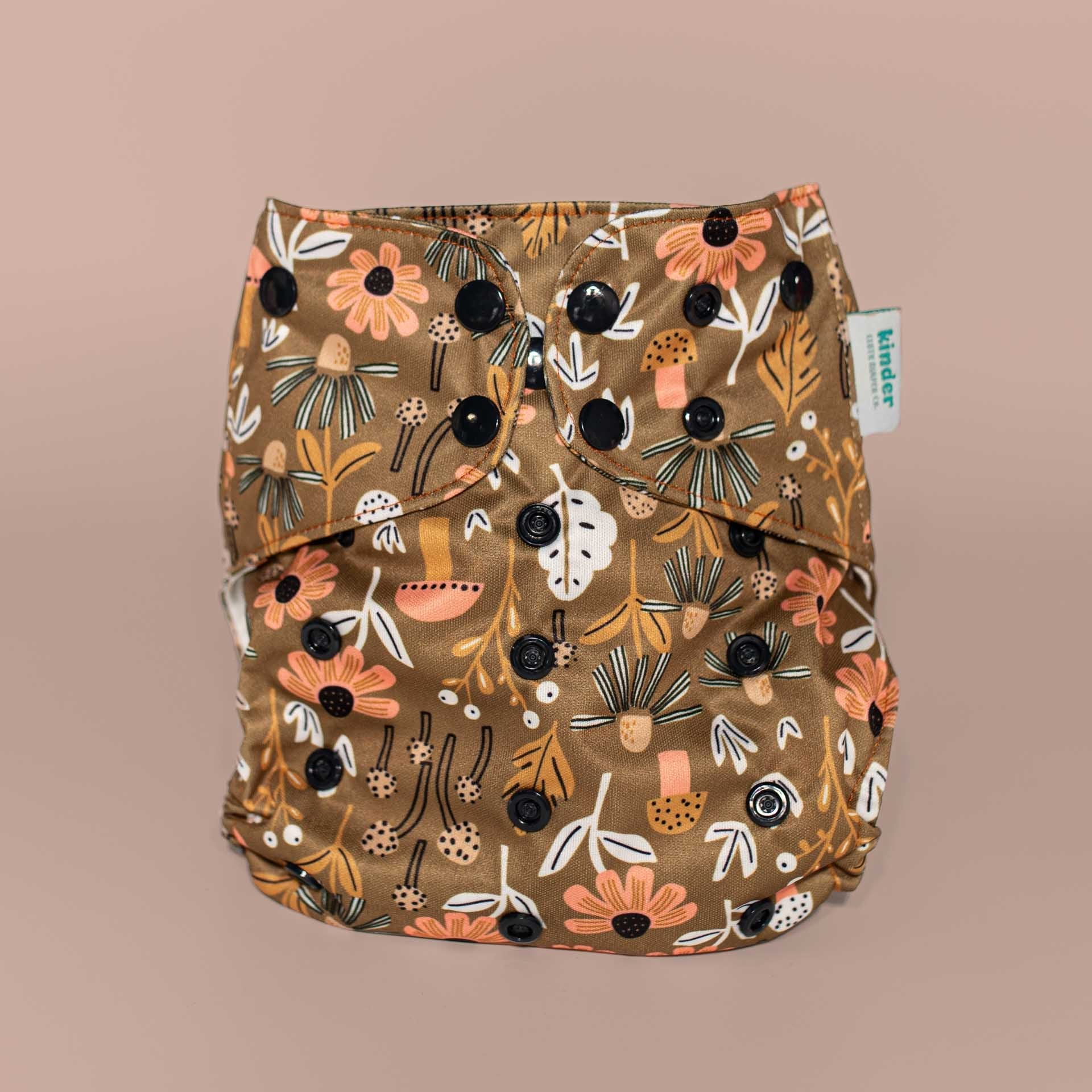 Floral: Essentials Pocket Cloth Diaper with Athletic Wicking Jersey, Grows with your Baby - Image 59