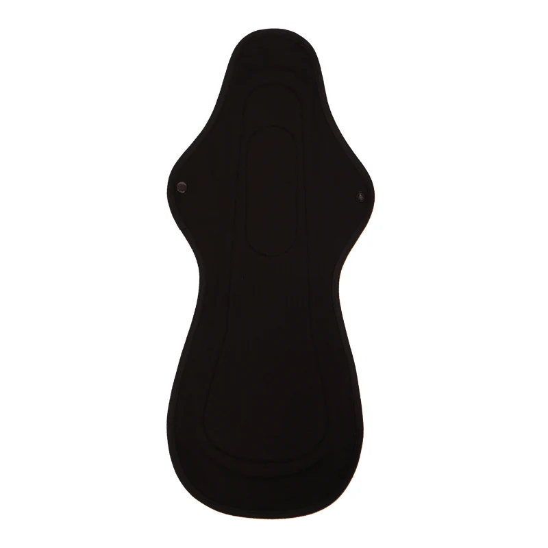 Organic Reusable Pads - 2 Super Ultra Pads in Black - Image 2