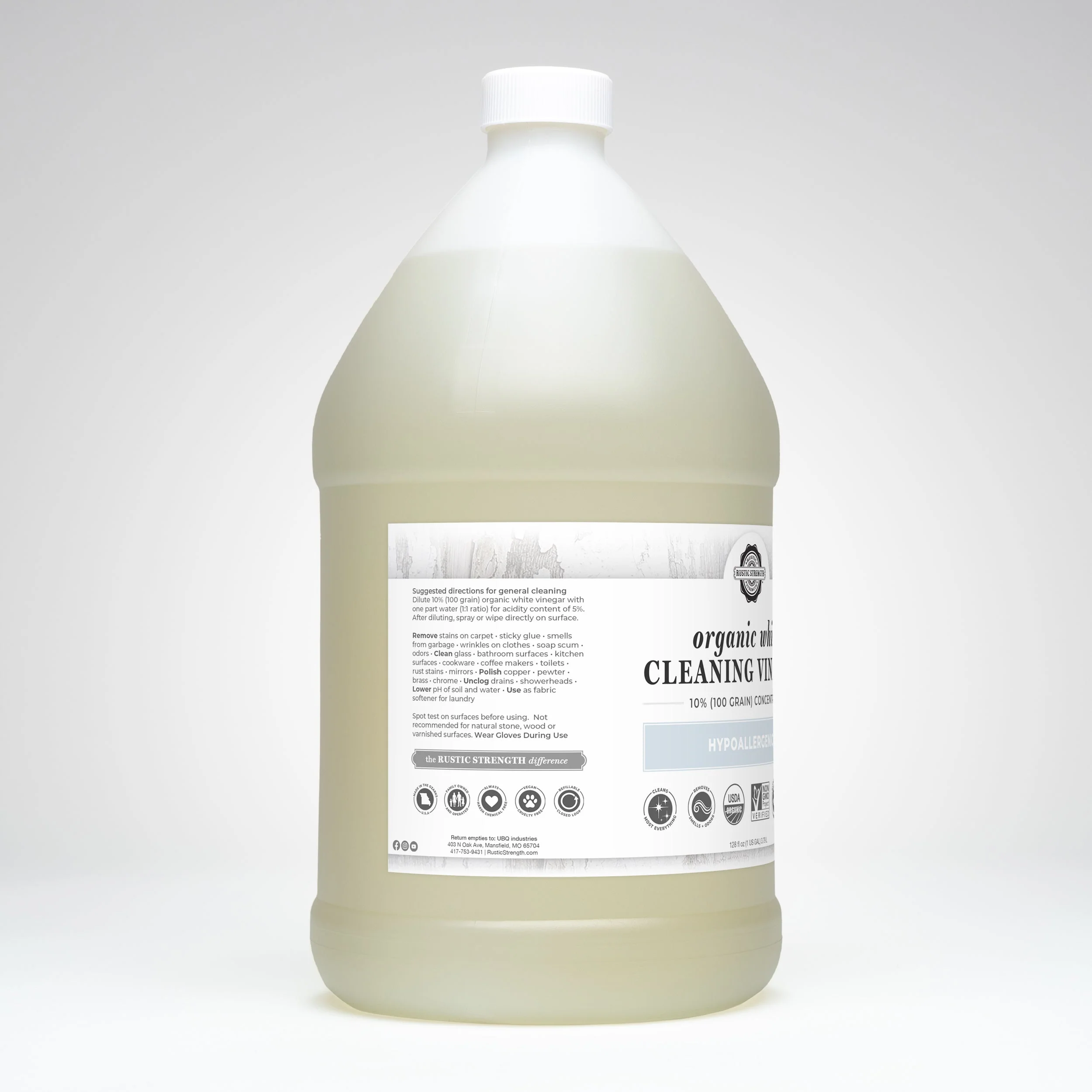 Organic White Cleaning Vinegar Concentrate | 10% (100 grain) - Image 5