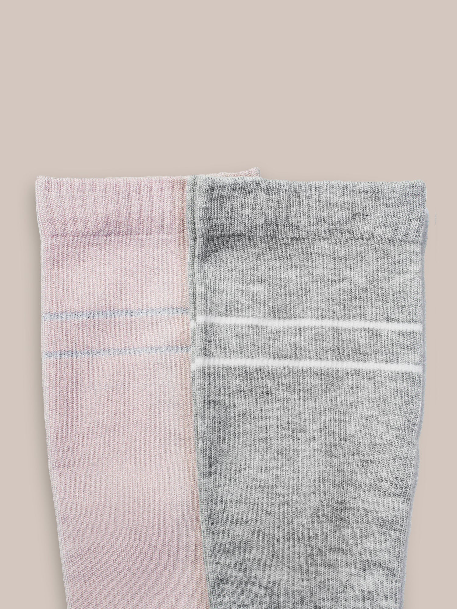 Premium Maternity Compression Socks (2-Pack) | Soft Pink & Grey Heather - Image 7