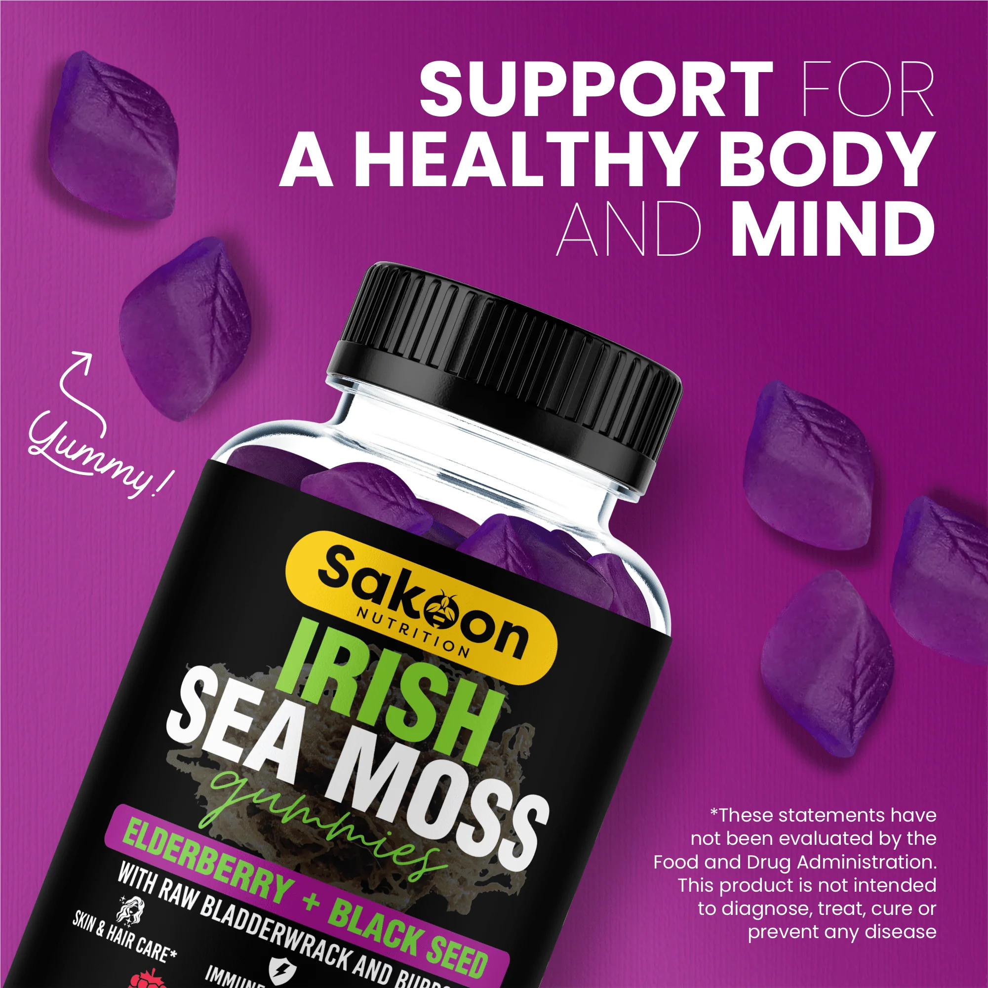 Sea Moss Gummies With Elderberry & Black Seed Oil - Image 10
