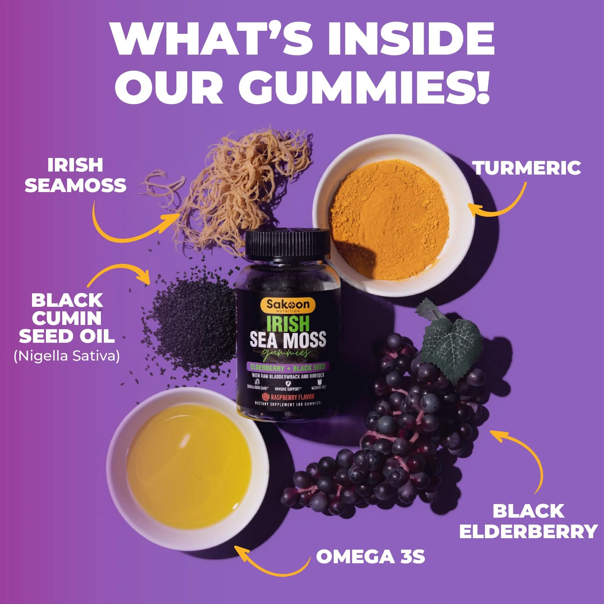 Sea Moss Gummies With Elderberry & Black Seed Oil - Image 5