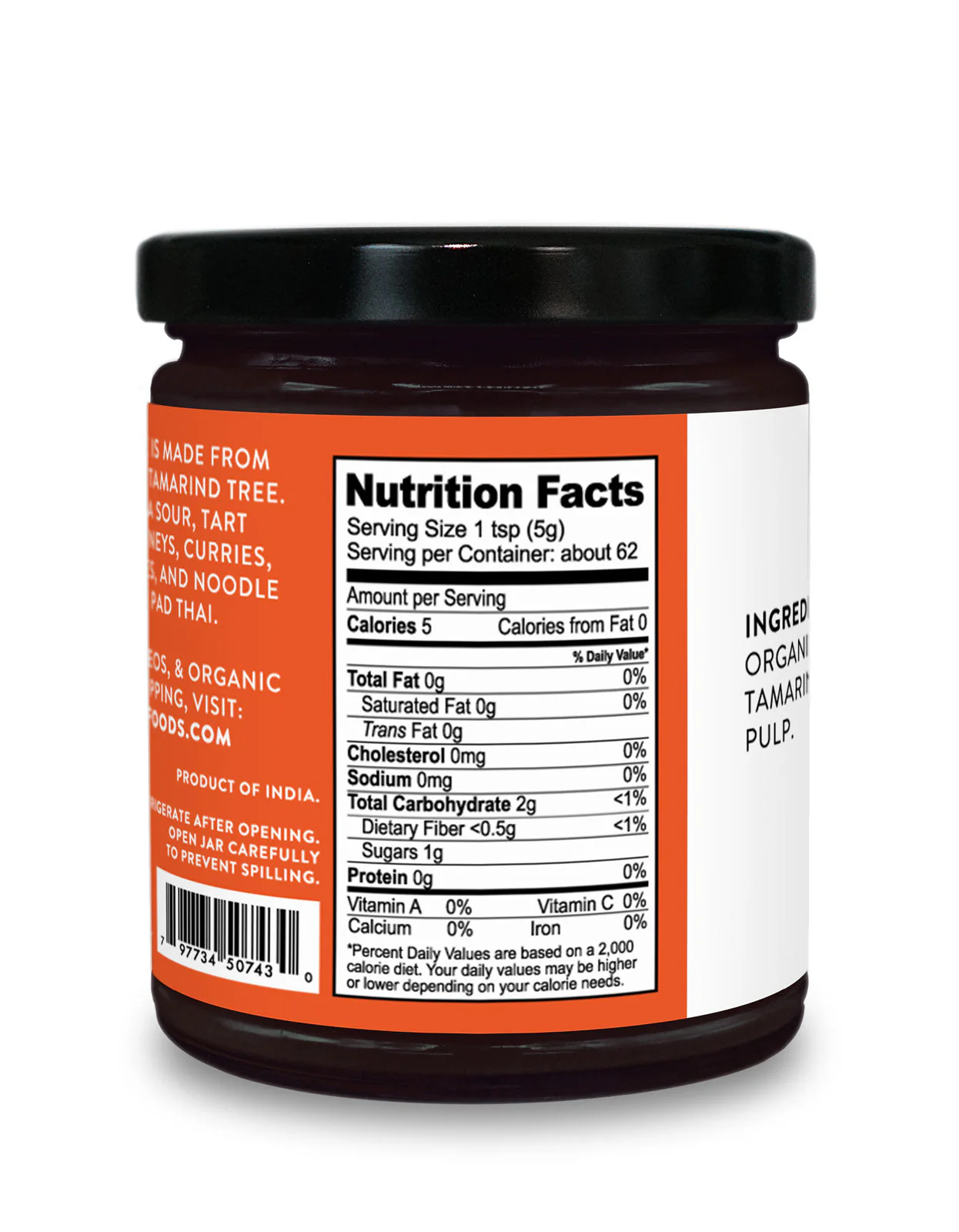 Tamarind Paste, Certified Organic - 11 oz - Image 5